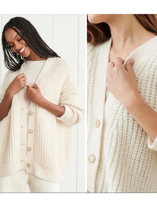 Jenni Kayne Sweaters - Jenni Kayne alpaca cocoon Cardigan Sweater ivory large